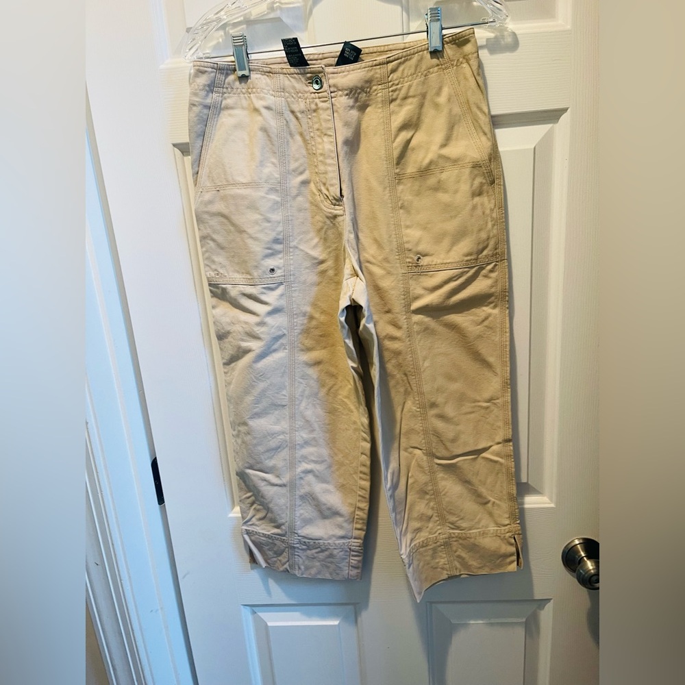 Lauren, Ralph Lauren Cropped pants, khaki jeans, Size 4 100% cotton